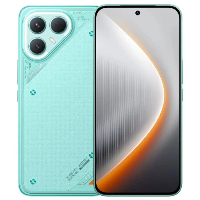 Смартфон TECNO POVA 7 Pro 5G 12/256GB Бирюзовый (Neon Cyan) | Фото 1 из 3