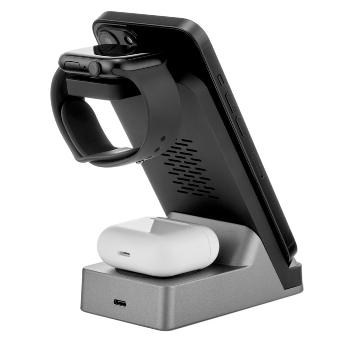 Беспроводное зарядное устройство 3в1 Rocket Stand, черный