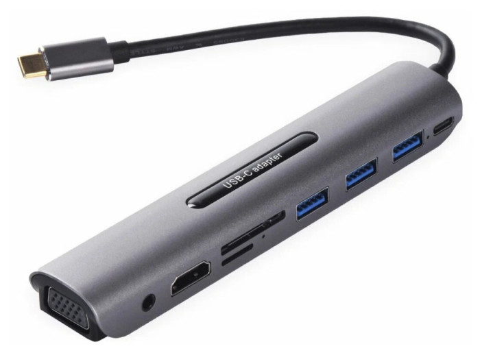 Стыковочная станция iNeez Slim Design USB-C HUB to 3USB 2.0 + 1USB 3.0 Графитовый | Фото 2 из 2