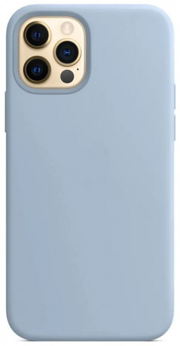 Чехол Silicone Case with Magsafe для iPhone 12/12 Pro Синий (Cloud Blue) | Фото 2 из 2