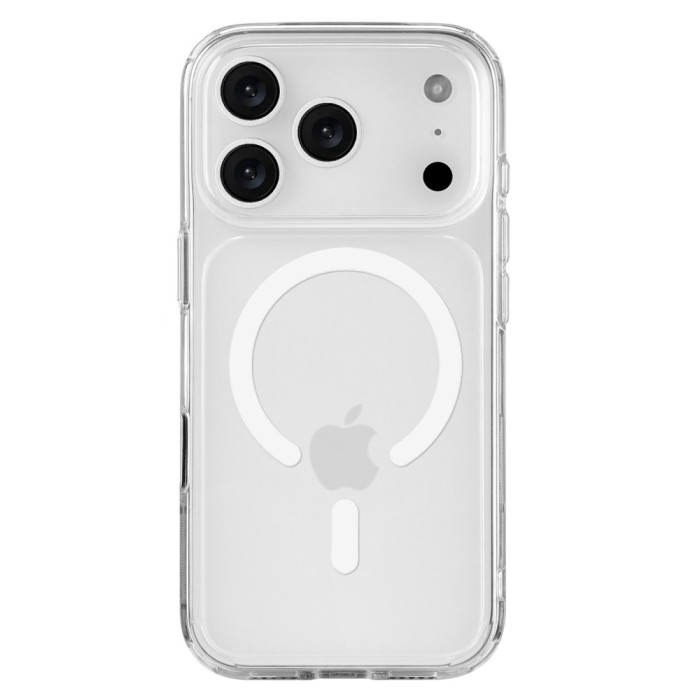 Чехол защитный uBear Real Mag Case для iPhone 17 Pro, MagSafe совместимый, усиленный, прозрачный