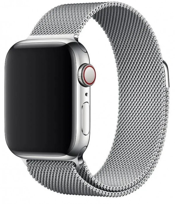 Ремешок Milanese Loop для Apple Watch 42/44/45/49мм Серебро | Фото 2 из 2