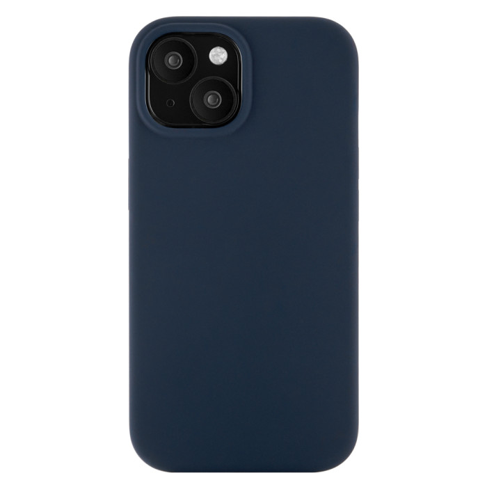 Чехол защитный uBear Touch Mag Case для iPhone 15, MagSafe совместимый, силикон, софт-тач, темно-синий
