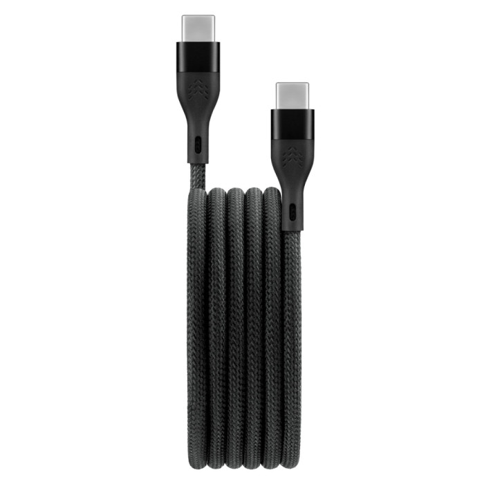 Зарядный кабель Rocket Premium Urban Mag Nylon Braid Type-C/Type-C 1м Черный