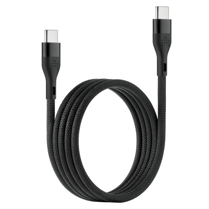 Зарядный кабель Rocket Premium Urban Mag Nylon Braid Type-C/Type-C 1м Черный