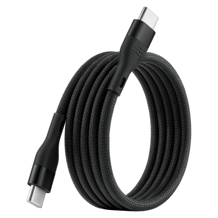 Зарядный кабель Rocket Premium Urban Mag Nylon Braid Type-C/Type-C 1м Черный