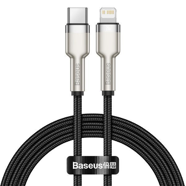 Кабель Baseus Cafule Series Metal Data Cable Type-C to Lightning PD 20W 1m Черный (CATLJK-A01) | Фото 3 из 3