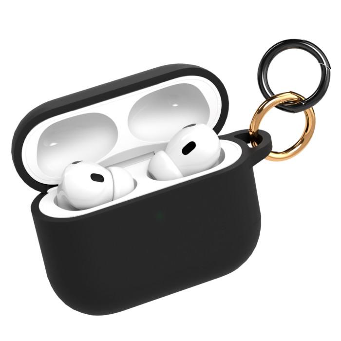 Чехол силиконовый VLP Charm Case для AirPods Pro 3, черный