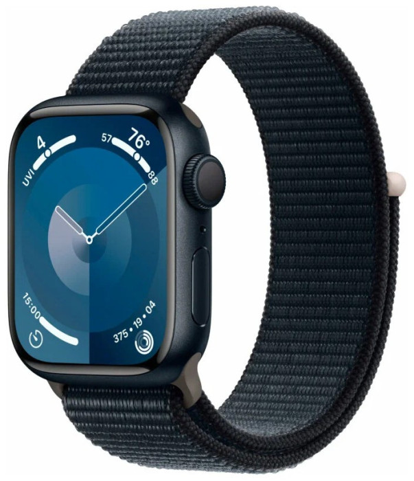 Умные часы Apple Watch Series 9 45mm Midnight Aluminum Case with Midnight Sport Loop