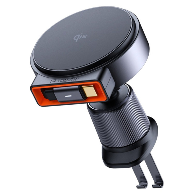 Автомобильный держатель Mcdodo MagQ Qi2 Wirlelss Retractable Car Charger 15W CH-0090 Black
