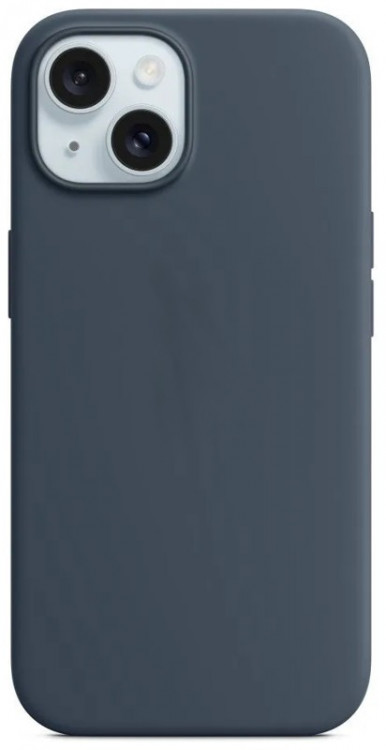 Чехол Silicone Case MagSafe для iPhone 15 Plus Storm Blue