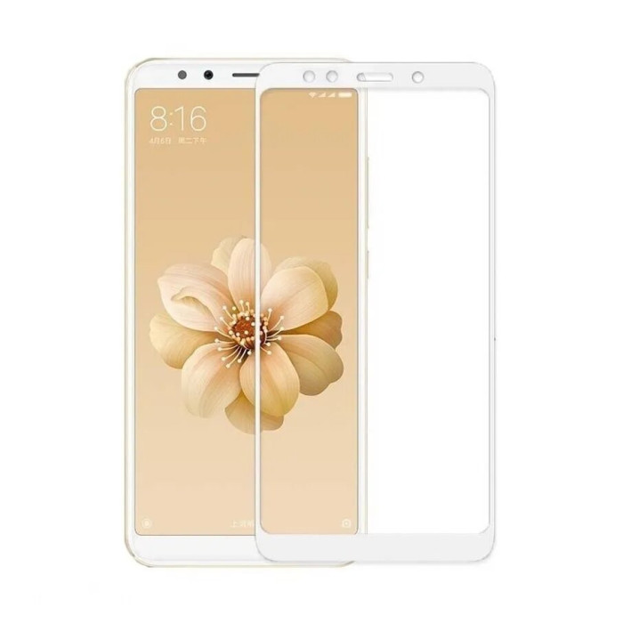 Защитное 3D стекло для Xiaomi Mi A2 тех.пак Белое | Фото 2 из 2