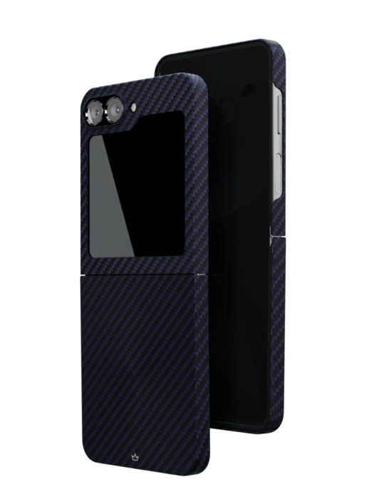 Чехол защитный VLP Kevlar Case с MagSafe для Samsung Z Flip 6/7 FE, темно-синий