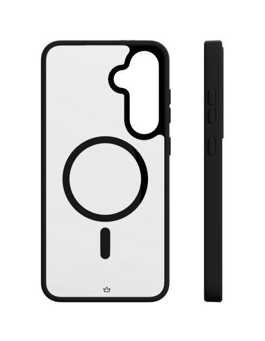 Чехол защитный VLP Moon Case с MagSafe для Samsung S24 FE, черный