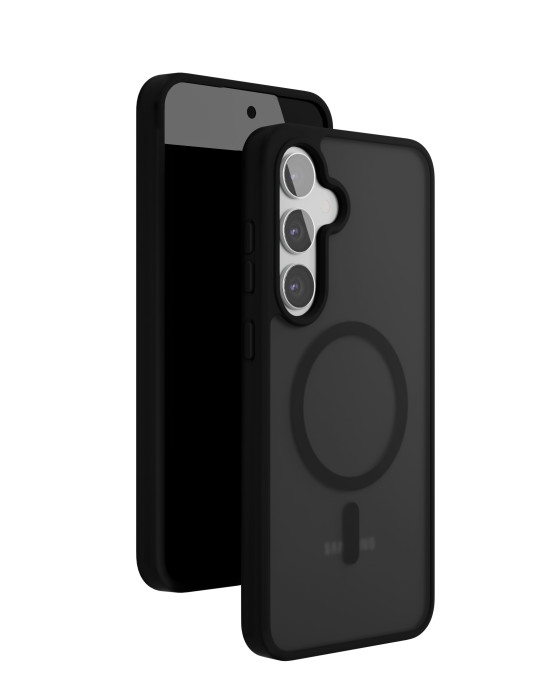 Чехол защитный VLP Moon Case с MagSafe для Samsung S24 FE, черный