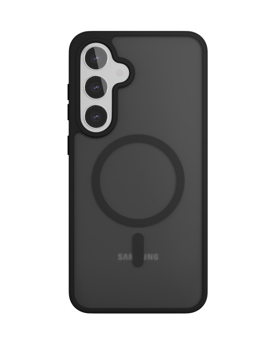 Чехол защитный VLP Moon Case с MagSafe для Samsung S24 FE, черный