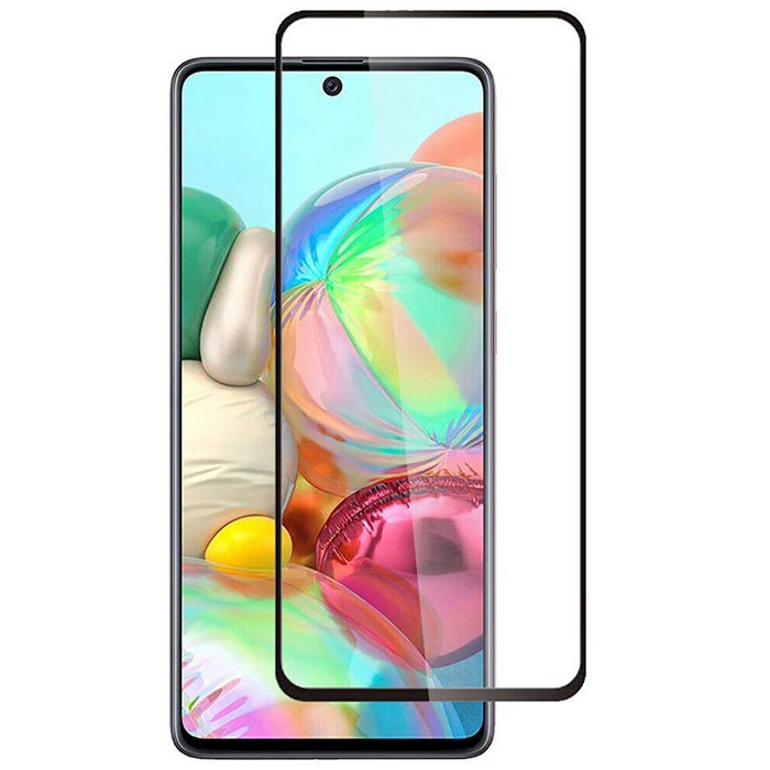 Защитное стекло для Samsung Galaxy A72 Черное тех.пак