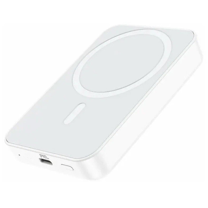 Внешний аккумулятор BOROFONE BJ25 с беспроводной зарядкой MagSafe 8000mAh Белый | Фото 4 из 4