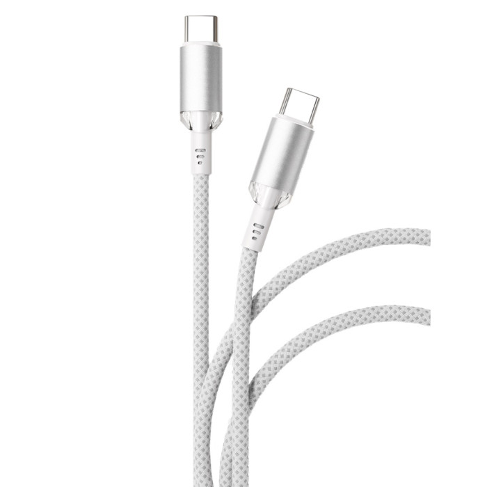 Дата-кабель VLP Diamond Cable USB C - USB C, 1.2м, белый
