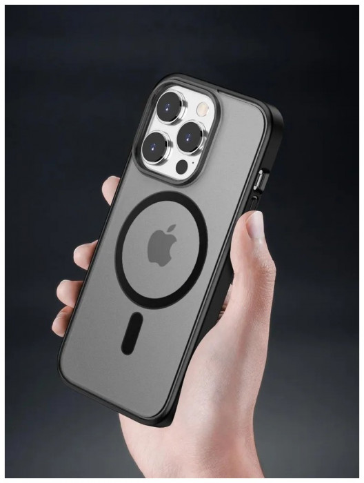 Чехол-накладка Gurdini Shockproof Case with Magsafe для iPhone 14 Pro Max Черный (Black) | Фото 5 из 7
