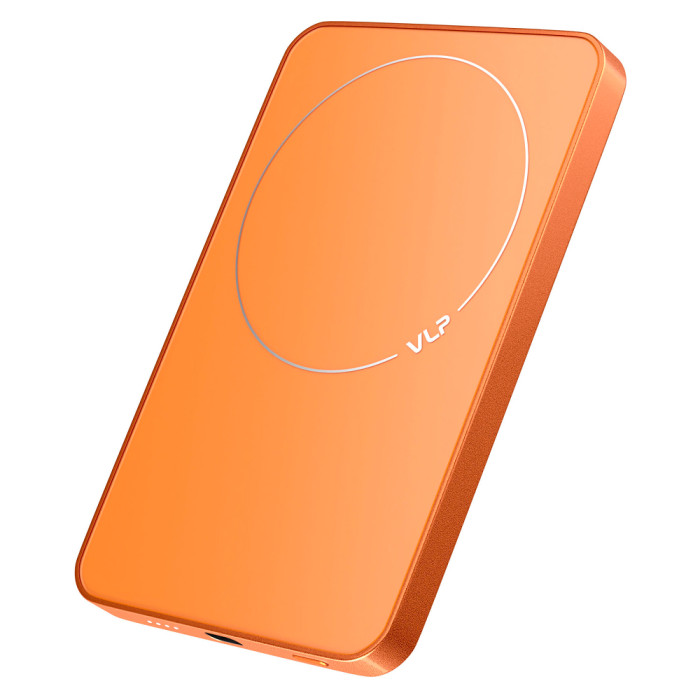 Аккумулятор внешний VLP Diamond Energy MagSafe, Qi2, 5000 mAh, 3A, USB-C, космический оранжевый