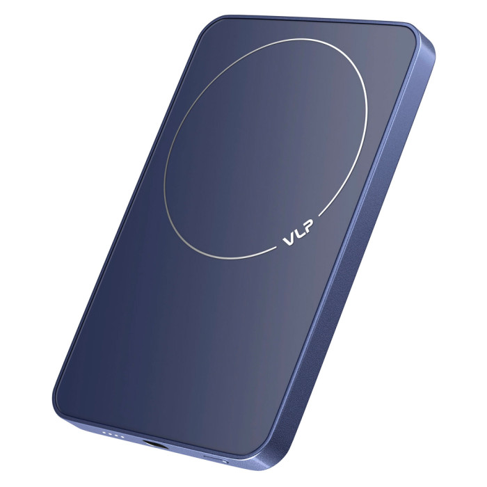 Аккумулятор внешний VLP Diamond Energy MagSafe, Qi2, 5000 mAh, 3A, USB-C, темно-синий