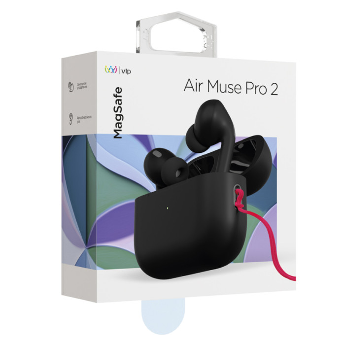 Наушники беспроводные с зарядным кейсом VLP Air Muse Pro 2, черные