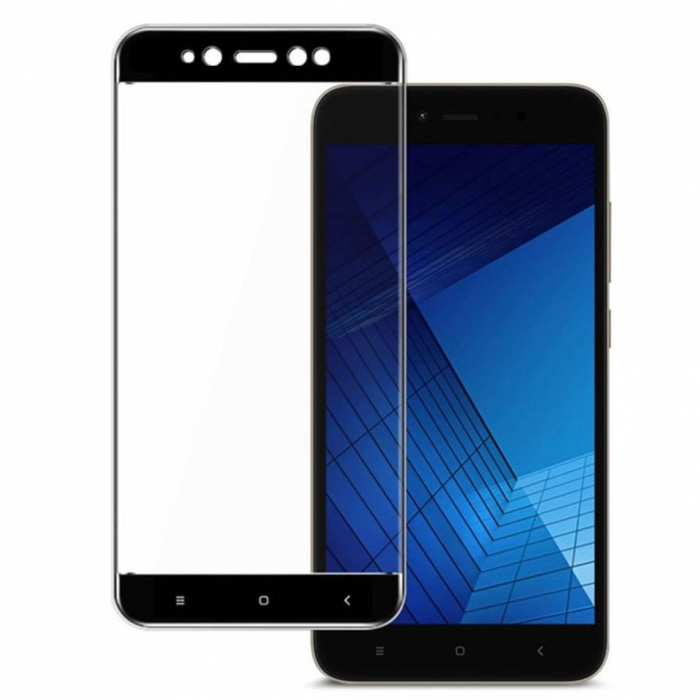 Защитное 3D стекло для Xiaomi Redmi Note 5A тех.пак Черное | Фото 2 из 2