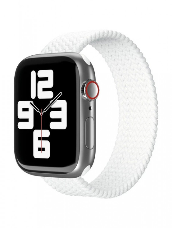 Ремешок нейлоновый плетёный VLP для Apple Watch 38/40/41 L/XL белый