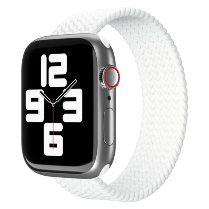 Ремешок нейлоновый плетёный VLP для Apple Watch 38/40/41 L/XL белый