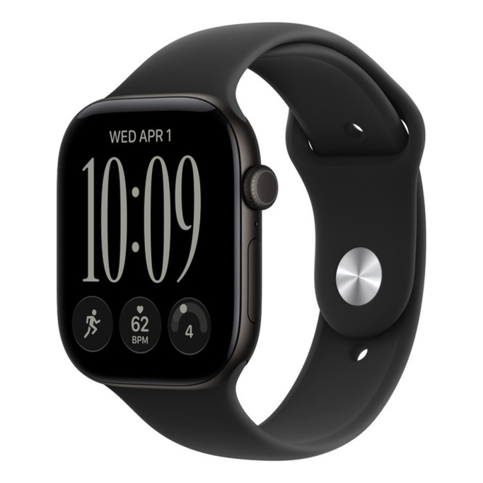 Умные часы Apple Watch Series 12 46mm Black Aluminum Case with Black Sport Band