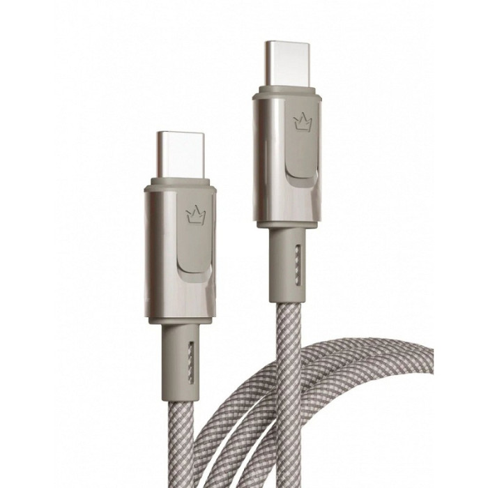 Дата-кабель VLP Force Line 100W USB-C + USB-C, 1.2m, натуральный титан