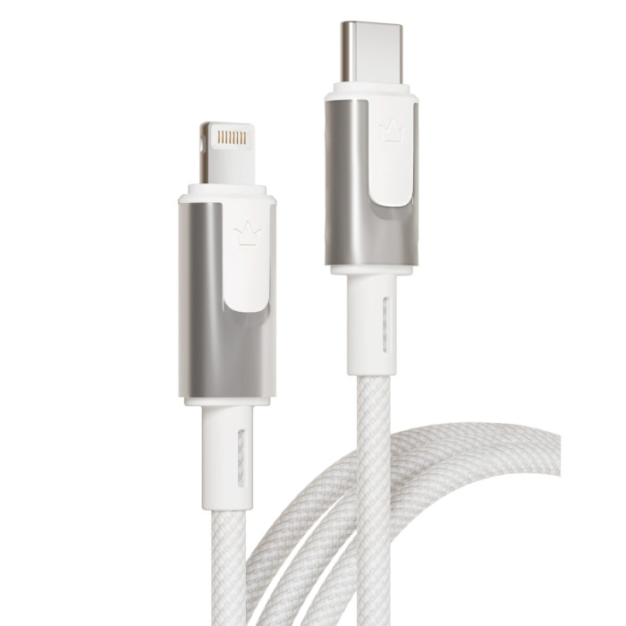 Дата-кабель VLP Force Line 30W USB-C + Lightning, 1.2m, белый