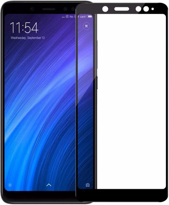 Защитное 3D стекло для Xiaomi Redmi Note 5 тех.пак Черное | Фото 2 из 2