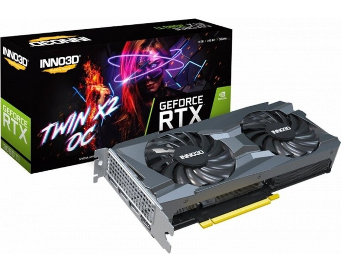 Видеокарта INNO3D GeForce RTX 3060 Ti TWIN X2 OC LHR 8Gb (N306T2-08D6X-119032DH), Retail | Фото 17 из 17