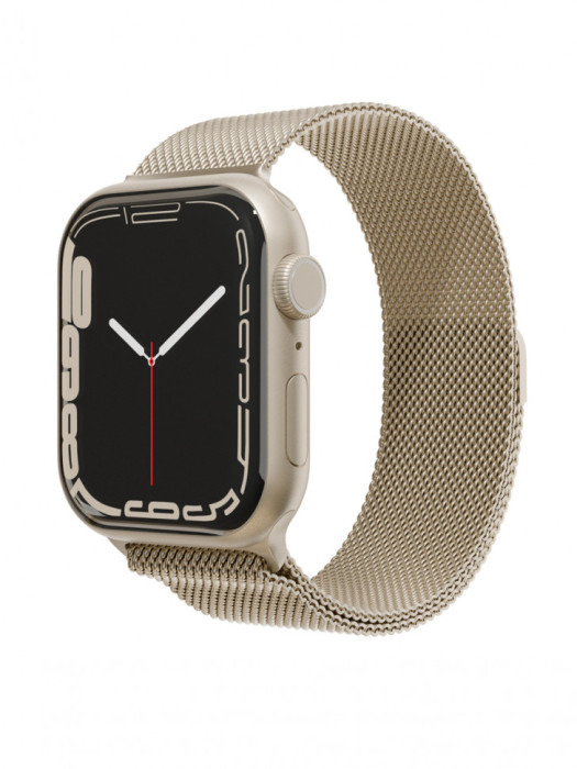 Ремешок из нержавеющей стали сетчатый VLP для Apple Watch 42/44/45 золотой | Фото 4 из 4