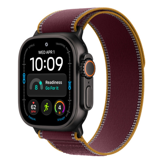 Умные часы Apple Watch Ultra 4 49mm Black Titanium Case with Burgundy Trail Loop