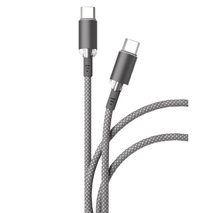Дата-кабель VLP Diamond Cable USB C - USB C, 1.2м, темно-серый