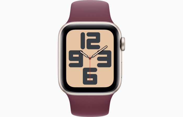 Умные часы Apple Watch SE 2022 40mm Aluminum Case with Sport Band Starlight / Elderberry | Фото 3 из 4