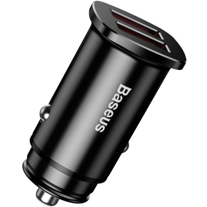 Автомобильное зарядное устройство Baseus Square metal A+C 30W PPS Car Charger Черное (CCALL-AS01) | Фото 2 из 2