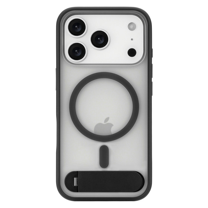 Чехол защитный uBear Stand 360° Mag Case для iPhone 17 Pro Max, MagSafe совместимый, силикон, софт-тач, черный